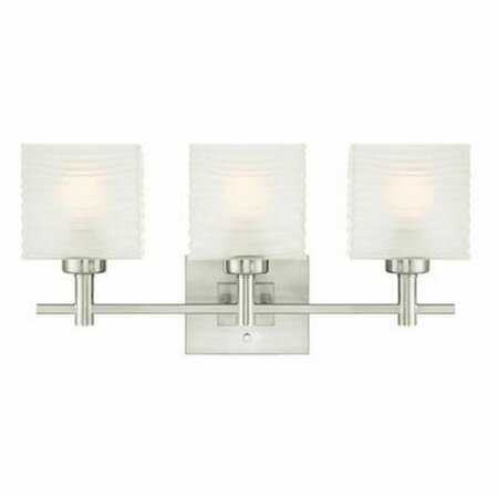 BRIGHTBOMB Alexander Three Light Indoor Wall Fixture, Brushed Nickel BR4219951